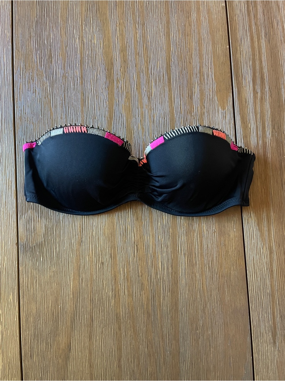 Embellished Push Up Bandeau Swim Top